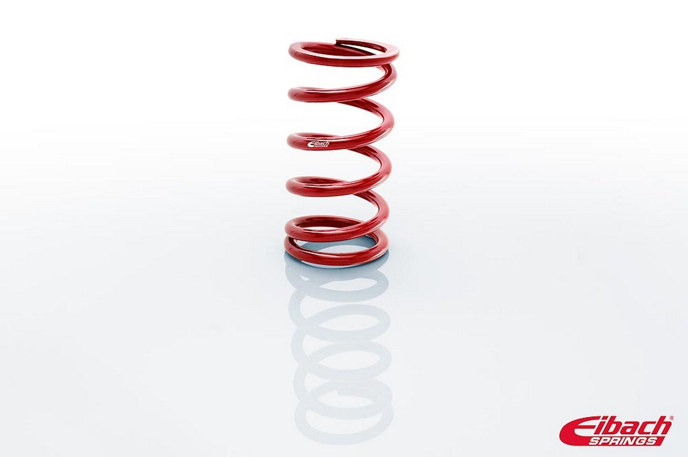 Coil Spring - Coil-Over - 5 in OD - 9.5 in Length - 350 lb/in Spring Rate - Front - Steel - Red Powder Coat - Each