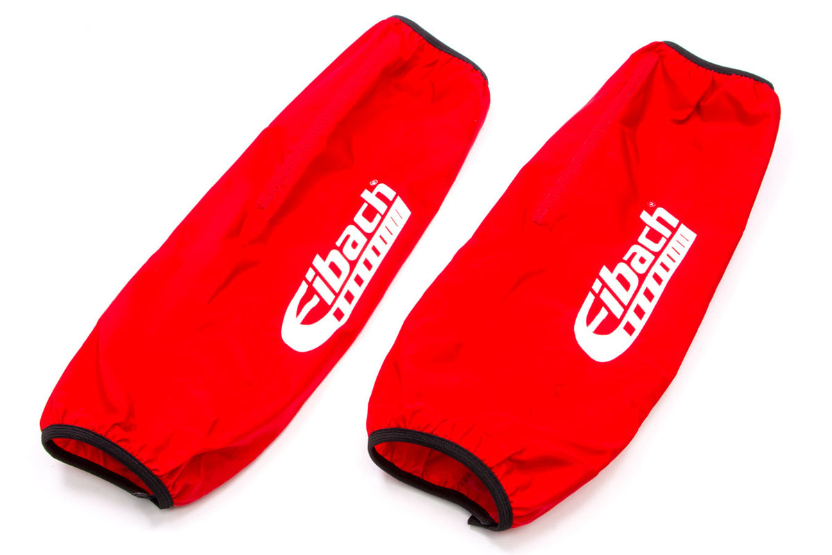 Shock Cover - 14-16 in Long - 5.000 in ID Coil-Cover - Elastic Ends - Hook and Loop Closure - Nylon - Red - Eibach Shocks - Pair