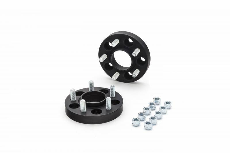 Wheel Spacer - 5 x 114.3 mm Bolt Pattern - 20 mm Thick - Lug Nuts Included - Billet Aluminum - Black Anodized - Pair