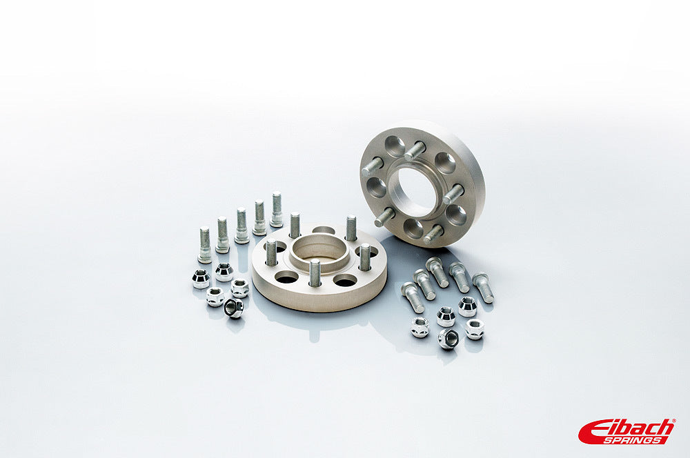 Wheel Spacer - 5 x 114.3 mm Bolt Pattern - 25 mm Thick - Lug Nuts Included - Billet Aluminum - Natural - Pair