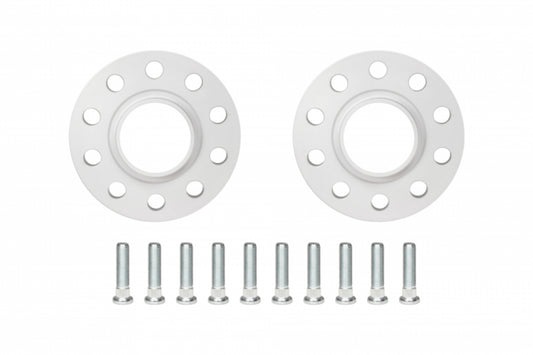 Wheel Spacer - 4 x 100 mm Bolt Pattern - 15 mm Thick - Wheel Studs Included - Billet Aluminum - Clear Anodized - Pair