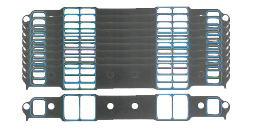 Intake Manifold Gasket - Printoseal - 0.06 in Thick - 1.31 x 2.21 in Rectangular Port - Composite - Small Block Chevy - Set of 10