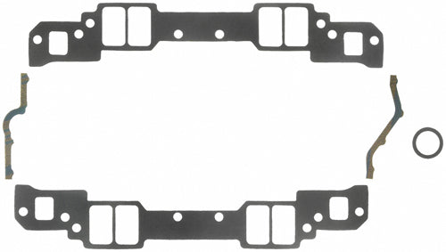 Intake Manifold Gasket - 0.06 in Thick - 1.25 x 2.15 in Rectangular Port - Composite - 18 Degree Heads - Small Block Chevy - Kit