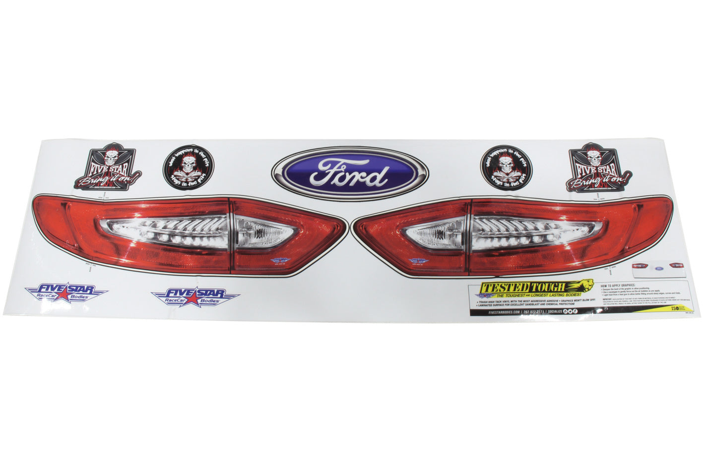 Fivestar Fusion 2013 Rear Bumper Decal Kit