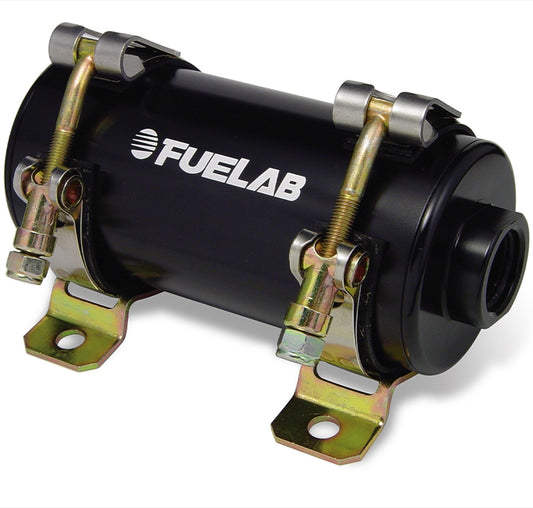 Fuel Pump - Electric - Inline - Brushless - 75 gph - 10 AN Female Inlet / 10 AN Female Outlet - Gas / Diesel / E85 / Methanol - Mounting Hardware Included - Aluminum - Black Anodized - Each