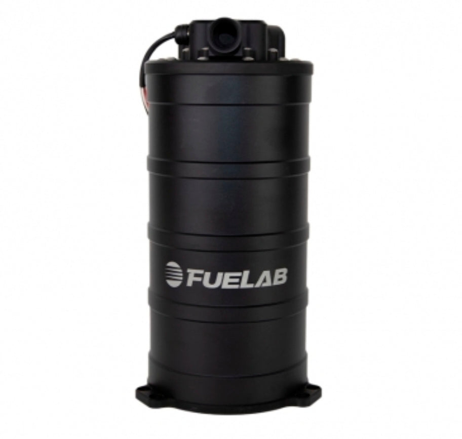 Surge Tank - 2.7 L - 1500 lph Twin Screw DC Brushless Fuel Pump Included - Aluminum - Black Anodized - Each