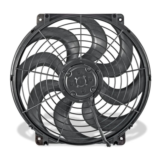 Electric Cooling Fan - S-Blade - 16 in Fan - Push / Pull - 2500 CFM - 24V - Curved Blade - 16-5/8 in x 15-3/4 in x 3-3/4 in Thick - Plastic - Each