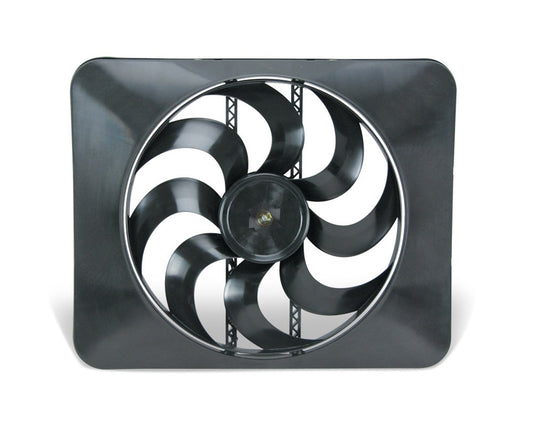 Electric Cooling Fan - Black Magic Xtreme - 15 in Fan - Push / Pull - 3300 CFM - 12V - Curved Blade - 21-1/2 x 17-1/2 in - 4-3/16 in - Plastic - Each