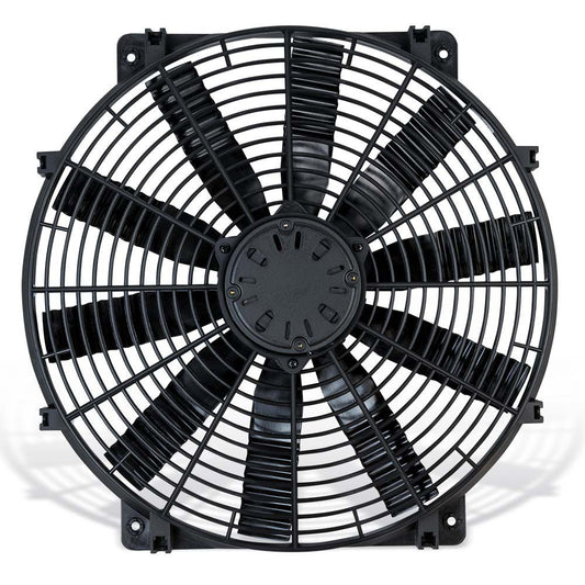 Electric Cooling Fan - LoBoy - 16 in Fan - Pusher - 3000 CFM - 12V - Straight Blade - 16 x 16-1/2 in - 3-3/16 in Thick - Plastic - Kit