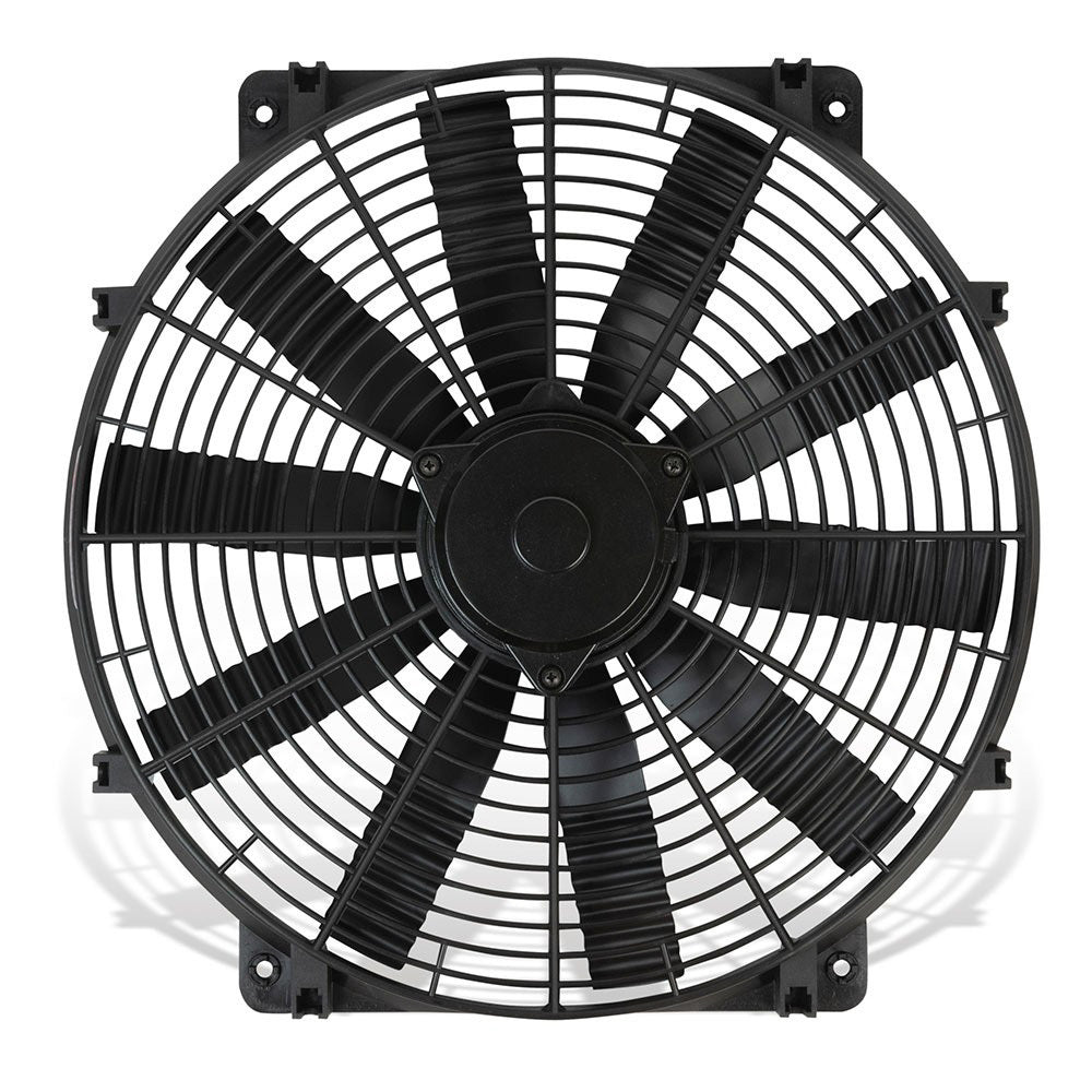 Electric Cooling Fan - Flex-Wave - 12 in Fan - Push / Pull - 1325 CFM - 12V - Straight Blade - 13 x 12 in - 3-1/2 in - Plastic - Each