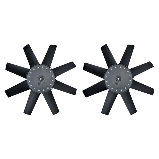 Electric Fan Blade - Replacement - 13-1/2 in - Straight Blade - Plastic - Black - Flex-A-Lite Electric Fans - Pair