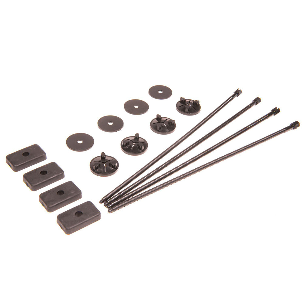 Fluid Cooler Mount Kit - Push Through Radiator Style - Nylon - Black - Flex-A-Lite Transmission Coolers - Kit
