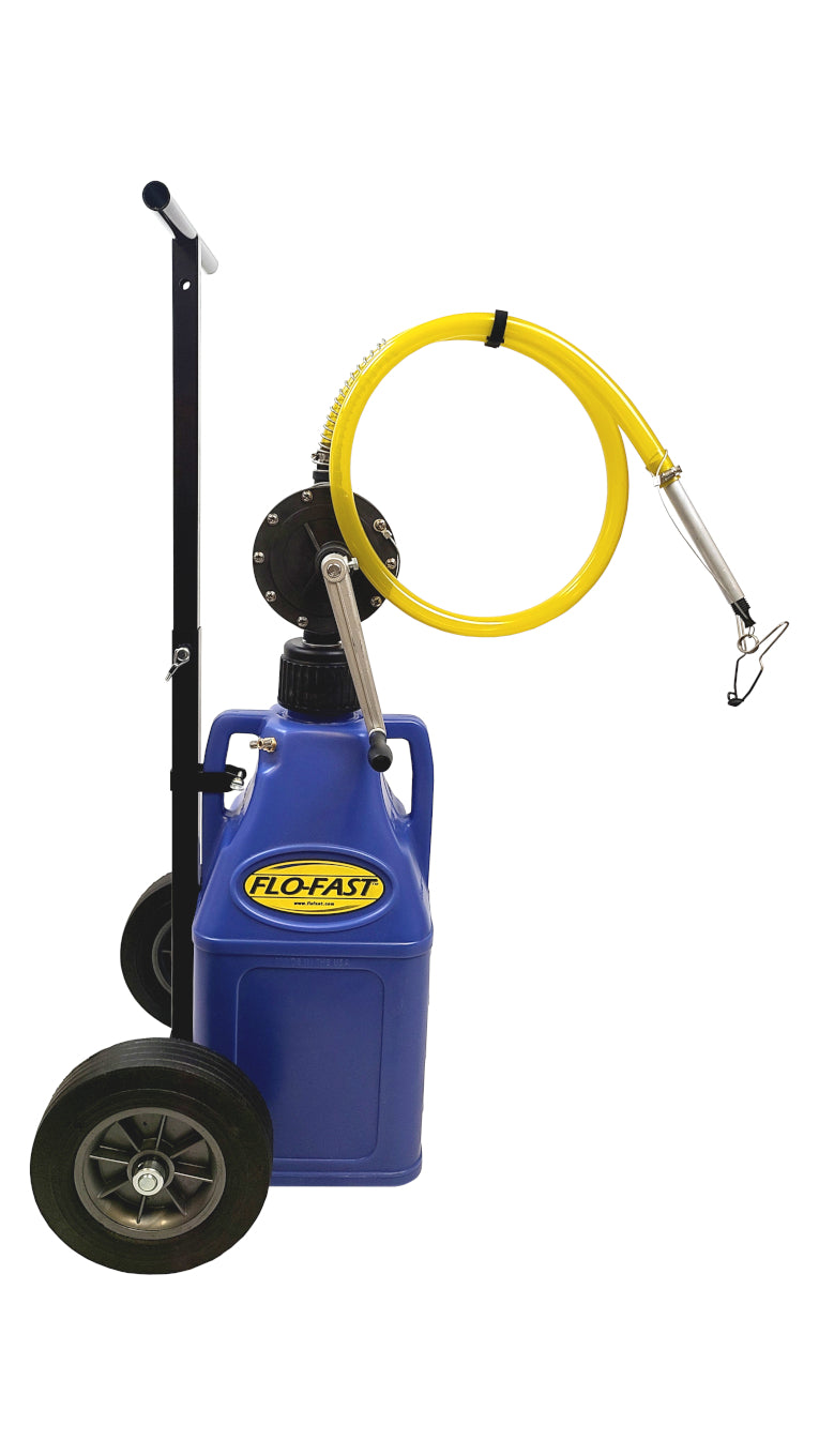 Transfer Pump - Pro Compact - Manual - Hand Crank - Cart / Jug / Pump - Plastic - Blue - 7.5 gal Jug - Kit