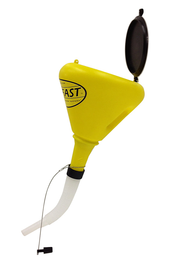 Funnel - Round - 9 in OD - Lid - 40 Micron Filter - Plastic - Yellow - Each