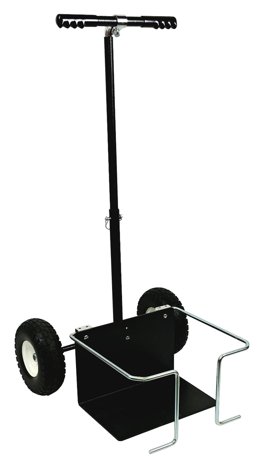 Utility Jug Cart - Telescoping Handle - Steel - Black Powder Coat - 15 Gallon Jugs - Each