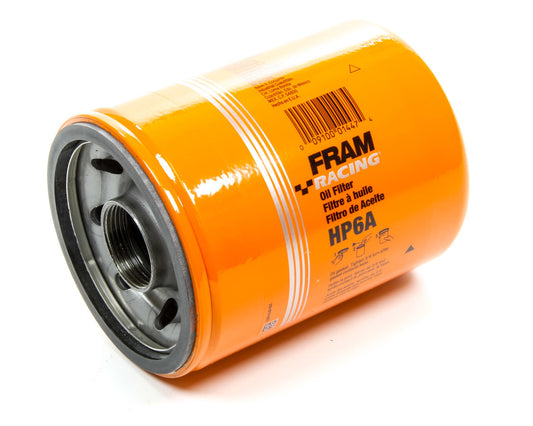 Oil Filter - HP - Canister - Screw-On - 6.180 in Tall - 1-1/2-12 in Thread - Steel - Orange Paint - Each