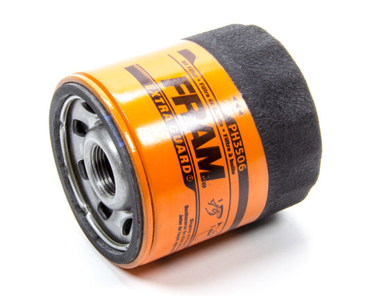 Oil Filter - Extra Guard - Canister - Screw-On - 3.360 in Tall - 13/16-16 in Thread - Steel - Orange Paint - Various Applications - Each