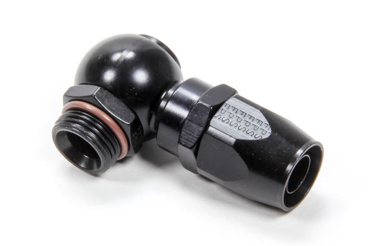 Fitting - Hose End - Banjo - Straight - 10 AN Hose to 7/8-14 in Banjo - Aluminum - Black Anodized - Each