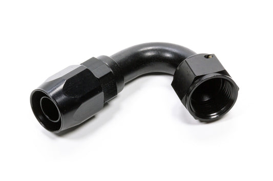 Fitting - Hose End - 3000 Series - Low Profile - 120 Degree - 10 AN Hose to 10 AN Female - Swivel - Aluminum - Black Anodized - Each