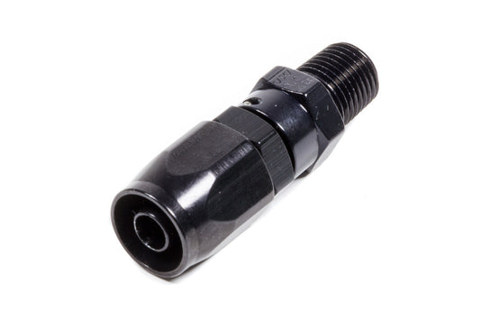 Fitting - Hose End - 3000 Series - Straight - 6 AN Hose to 1/4 in NPT Male - Aluminum - Black Anodized - Each