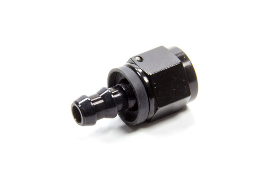 Fitting - Hose End - 8000 Series Push-Lite - Straight - 6 AN Hose Barb to 8 AN Female - Aluminum - Black Anodized - Each