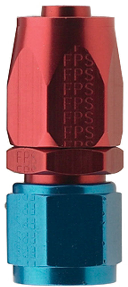Fitting - Hose End - 2000 Series Pro-Flow - Straight - 8 AN Hose to 8 AN Female - Swivel - Aluminum - Blue / Red Anodized - Each