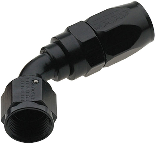 Fitting - Hose End - 2000 Series Pro-Flow - 60 Degree - 6 AN Hose to 6 AN Female - Swivel - Aluminum - Black Anodized - Each