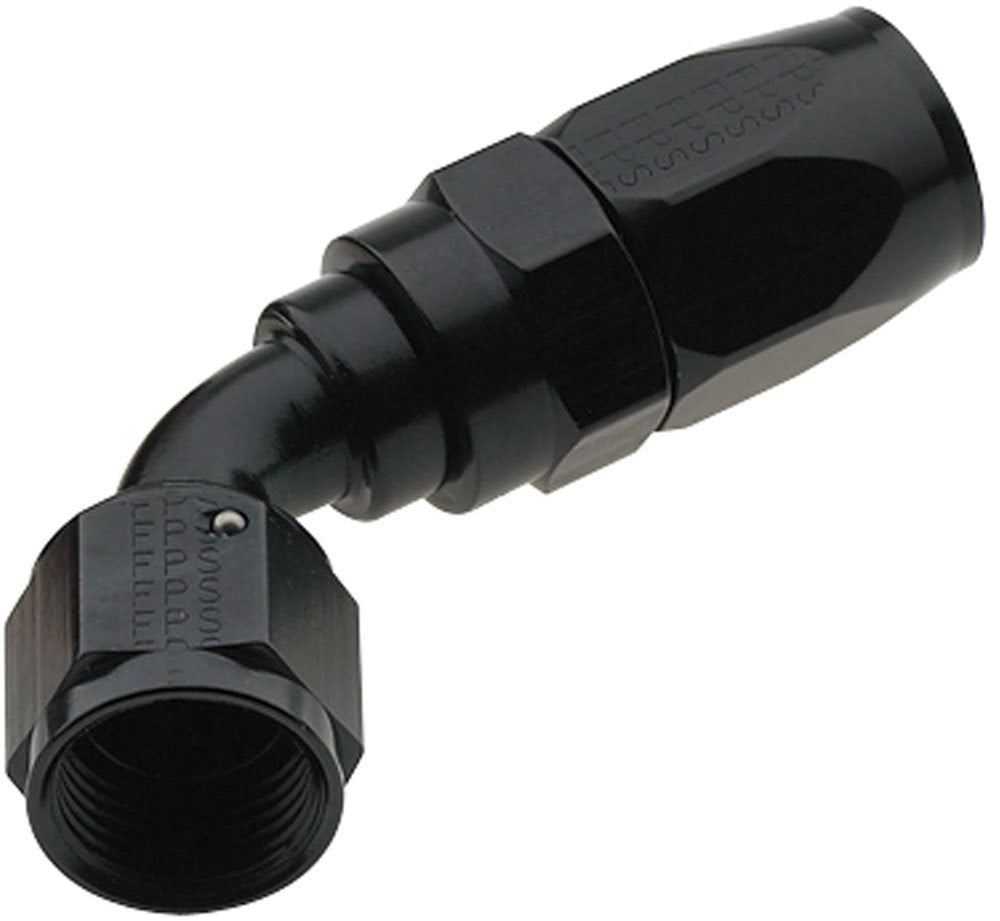 Fitting - Hose End - 2000 Series Pro-Flow - 60 Degree - 8 AN Hose to 8 AN Female - Swivel - Aluminum - Black Anodized - Each