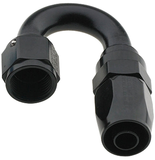 Fitting - Hose End - 2000 Series Pro-Flow - 180 Degree - 12 AN Hose to 12 AN Female - Swivel - Aluminum - Black Anodized - Each
