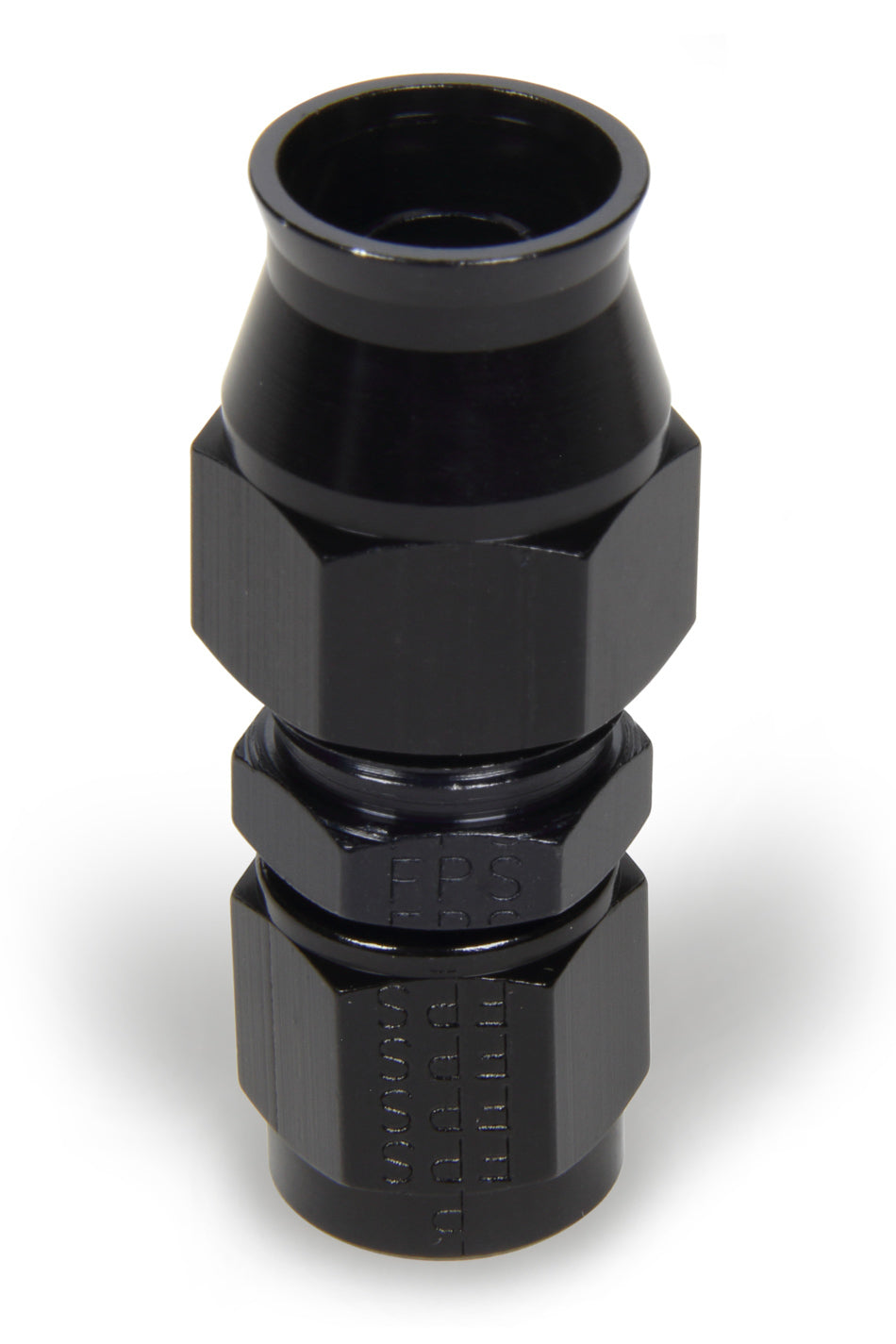 Fitting - Hose End - Race-Rite - PTFE Hose - Straight - 6 AN Hose Barb to 6 AN Female - Swivel - Aluminum - Black Anodized - Each