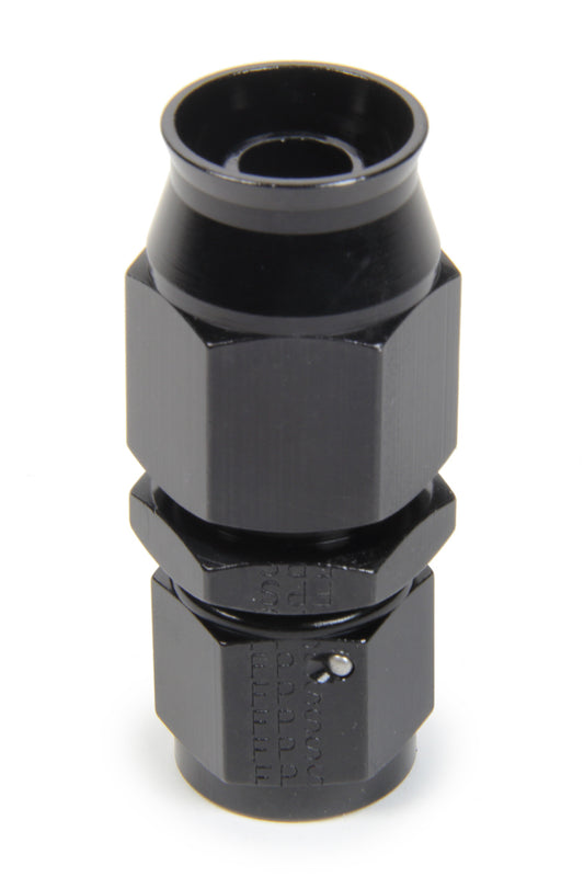 Fitting - Hose End - Race-Rite - PTFE Hose - Straight - 8 AN Hose Barb to 8 AN Female - Swivel - Aluminum - Black Anodized - Each