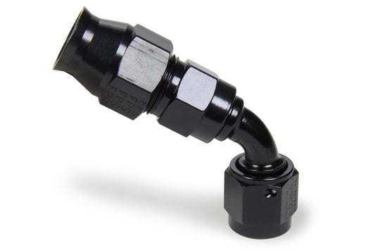 Fitting - Hose End - Race-Rite - PTFE Hose - 60 Degree - 6 AN Hose to 6 AN Female - Swivel - Aluminum - Black Anodized - Each