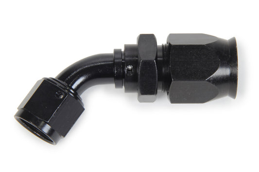 Fitting - Hose End - Race-Rite - PTFE Hose - 60 Degree - 12 AN Hose to 12 AN Female - Swivel - Aluminum - Black Anodized - Each