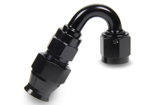Fitting - Hose End - Race-Rite - PTFE Hose - 150 Degree - 6 AN Hose to 6 AN Female - Swivel - Aluminum - Black Anodized - Each
