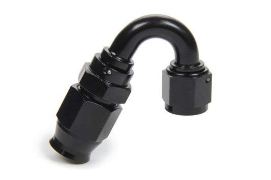 Fitting - Hose End - Race-Rite - PTFE Hose - 150 Degree - 8 AN Hose to 8 AN Female - Swivel - Aluminum - Black Anodized - Each