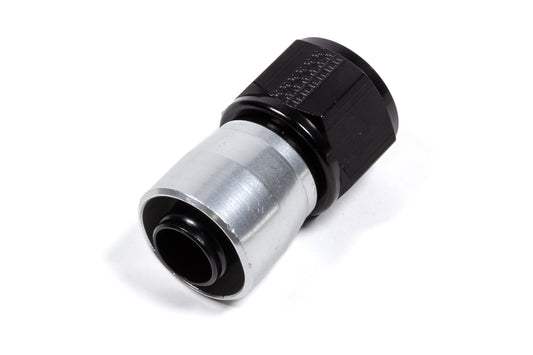 Fitting - Hose End - Sport-Crimp - Straight - 12 AN Hose to 12 AN Female - Aluminum - Black / Silver Anodized - Each