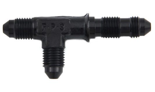 Fitting - Bulkhead Tee - 3 AN Male x 3 AN Male x 3 AN Male Bulkhead - Aluminum - Black Anodized - Each