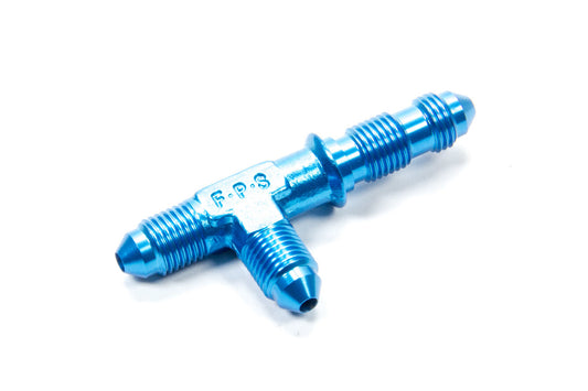 Fitting - Bulkhead Tee - 3 AN Male x 3 AN Male x 3 AN Male Bulkhead - Aluminum - Blue Anodized - Each