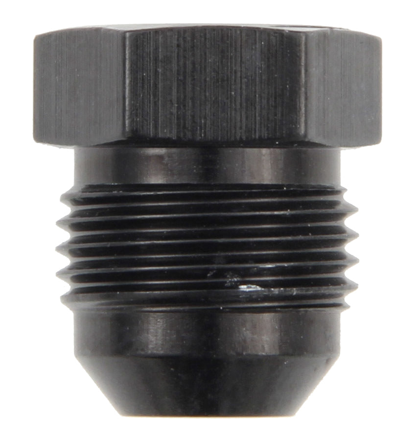 Fitting - Plug - 6 AN - Hex Head - Aluminum - Black Anodized - Each