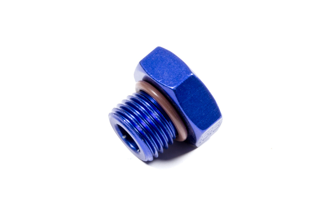 Fitting - Plug - 6 AN - O-Ring - Hex Head - Aluminum - Blue Anodized - Each