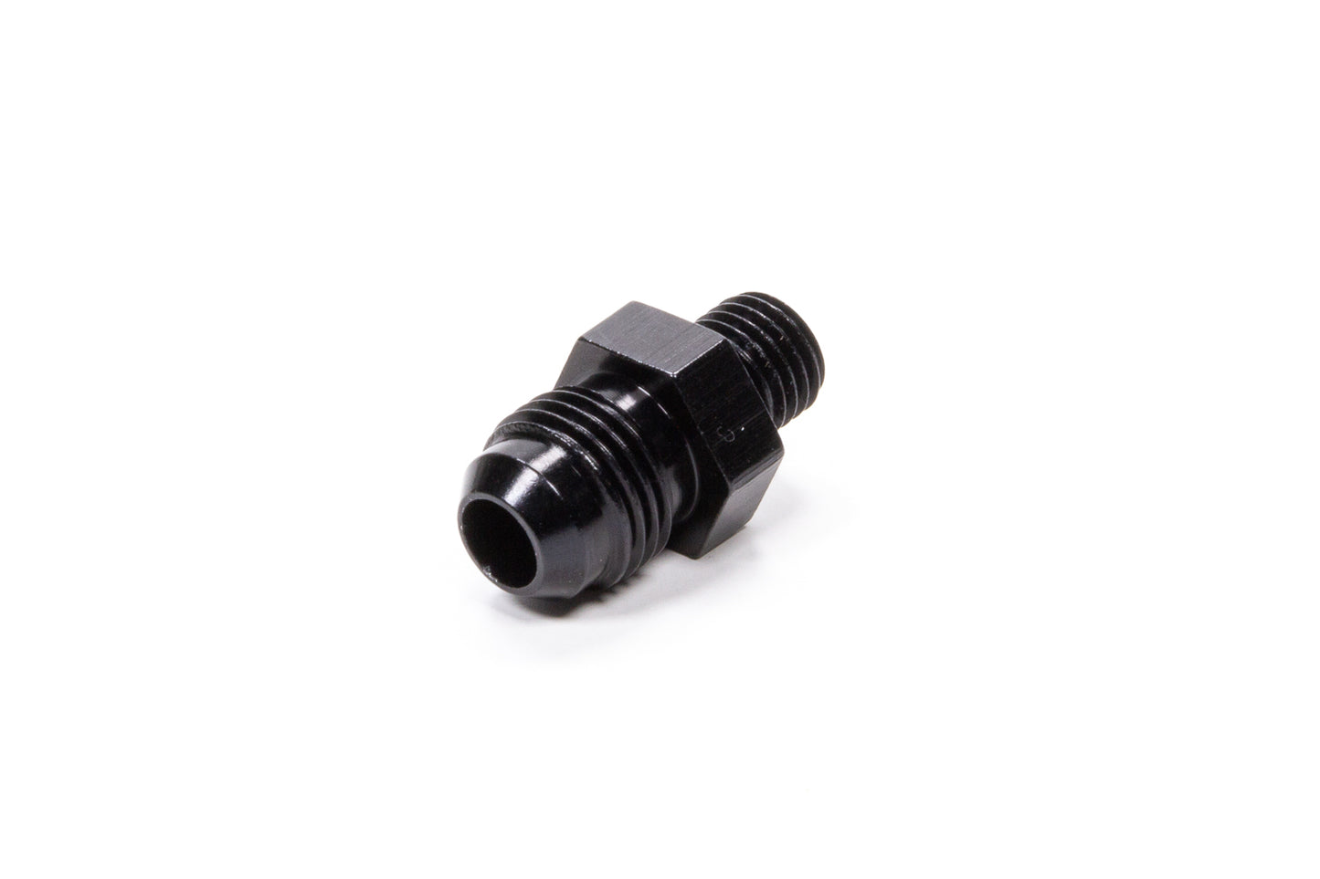 Fitting - Adapter - Straight - 6 AN Male to 1/4 in NPT Male - Aluminum - Black Anodized - Each