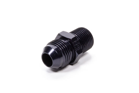 Fitting - Adapter - Straight - 8 AN Male to 3/8 in NPT Male - Aluminum - Black Anodized - Each
