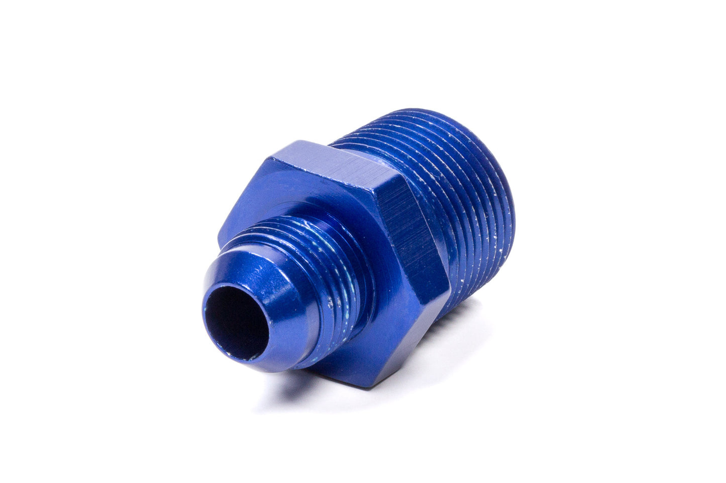 Fitting - Adapter - Straight - 8 AN Male to 3/4 in NPT Male - Aluminum - Blue Anodized - Each