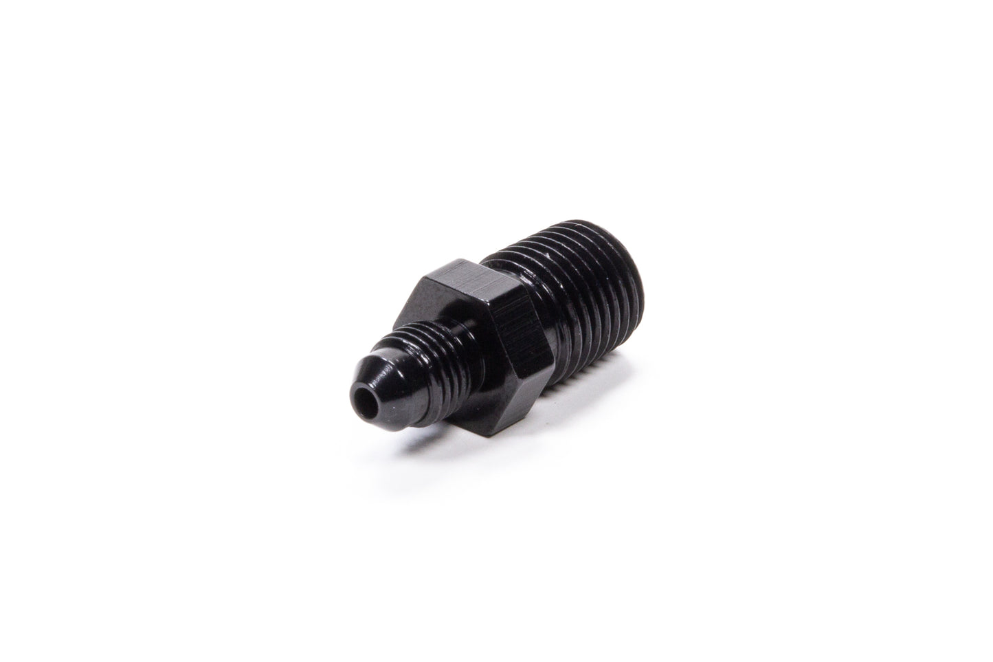 Fitting - Adapter - Straight - 3 AN Male to 1/4 in NPT Male - Aluminum - Black Anodized - Each