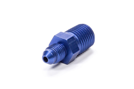 Fitting - Adapter - Straight - 3 AN Male to 1/4 in NPT Male - Aluminum - Blue Anodized - Each