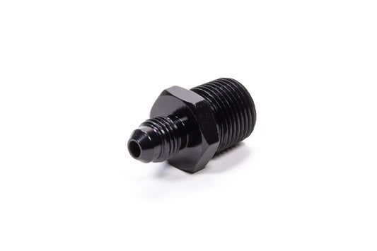 Fitting - Adapter - Straight - 4 AN Male to 3/8 in NPT Male - Aluminum - Black Anodized - Each