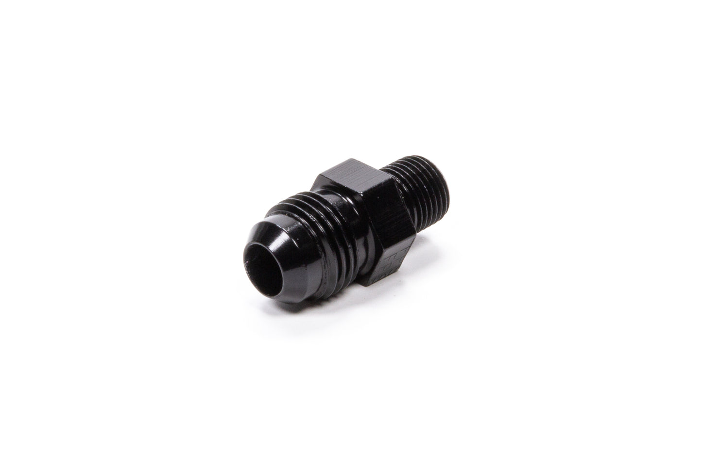 Fitting - Adapter - Straight - 6 AN Male to 1/8 in NPT Male - Aluminum - Black Anodized - Each