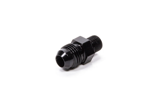 Fitting - Adapter - Straight - 6 AN Male to 1/8 in NPT Male - Aluminum - Black Anodized - Each