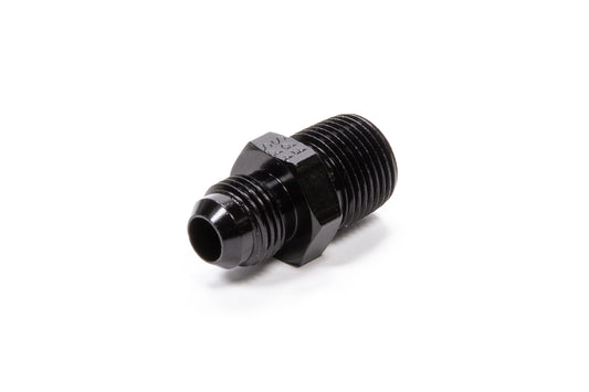 Fitting - Adapter - Straight - 6 AN Male to 3/8 in NPT Male - Aluminum - Black Anodized - Each