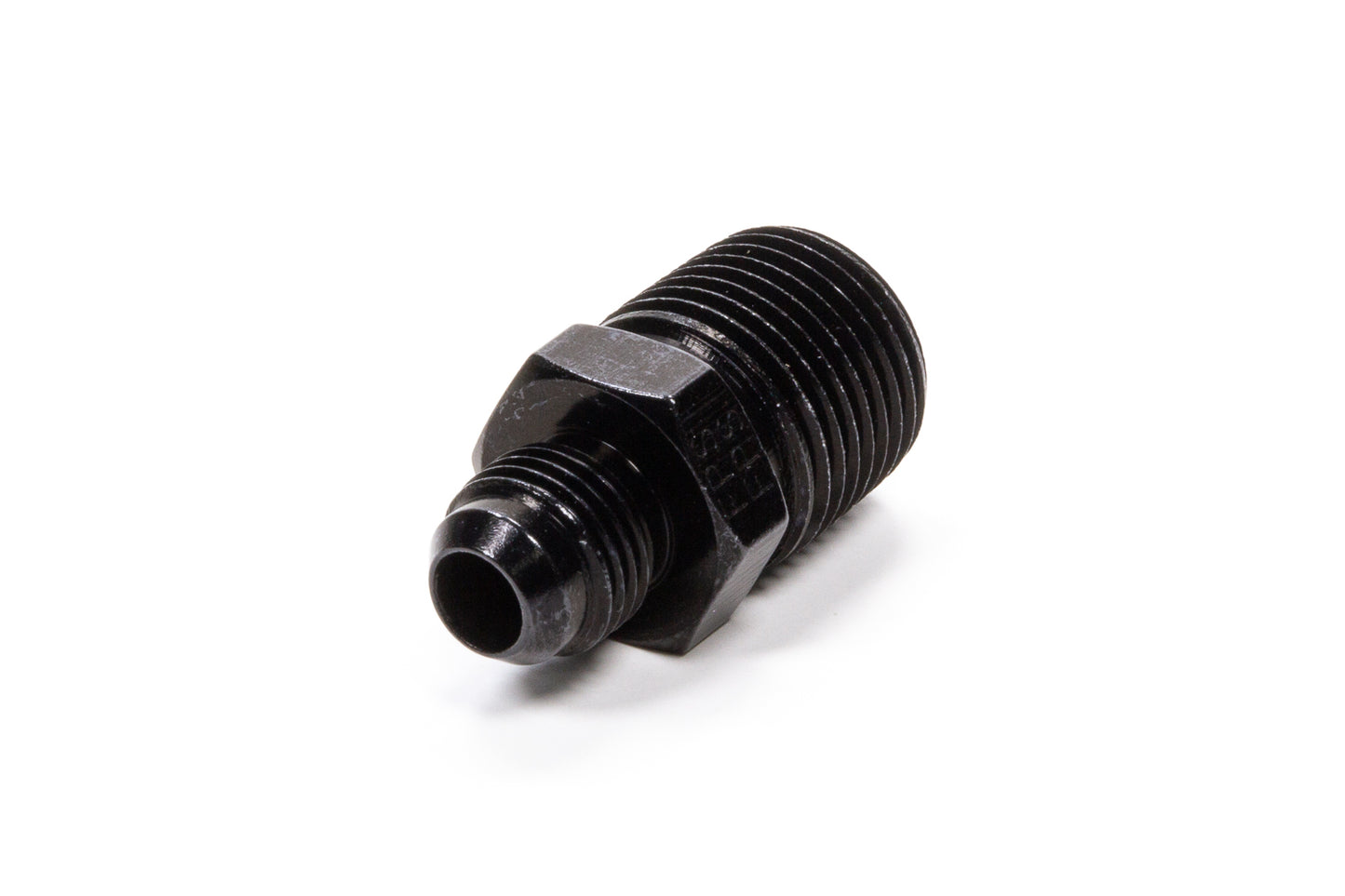 Fitting - Adapter - Straight - 6 AN Male to 1/2 in NPT Male - Aluminum - Black Anodized - Each